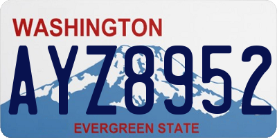 WA license plate AYZ8952