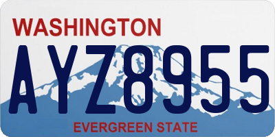 WA license plate AYZ8955