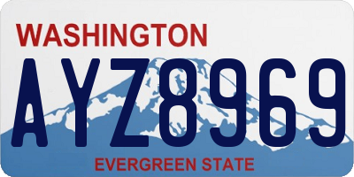 WA license plate AYZ8969