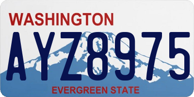 WA license plate AYZ8975