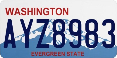 WA license plate AYZ8983