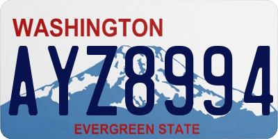 WA license plate AYZ8994