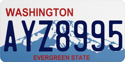 WA license plate AYZ8995