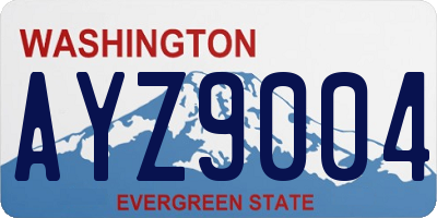 WA license plate AYZ9004