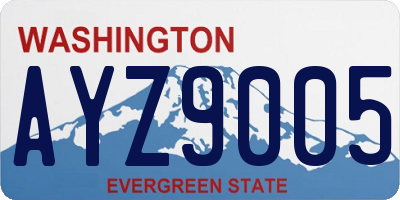 WA license plate AYZ9005