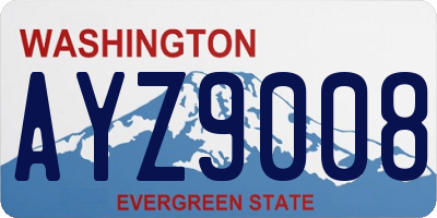 WA license plate AYZ9008