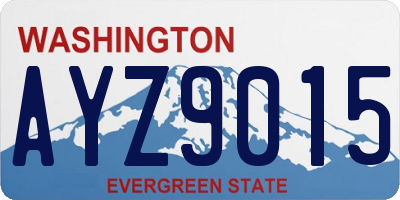 WA license plate AYZ9015