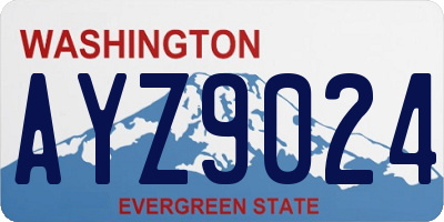 WA license plate AYZ9024