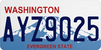 WA license plate AYZ9025