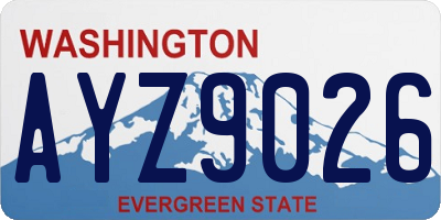 WA license plate AYZ9026