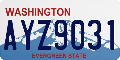 WA license plate AYZ9031