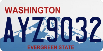 WA license plate AYZ9032