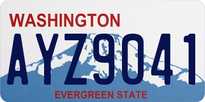 WA license plate AYZ9041