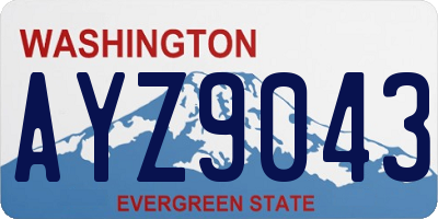 WA license plate AYZ9043