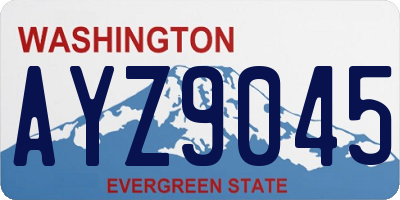 WA license plate AYZ9045