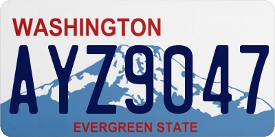 WA license plate AYZ9047