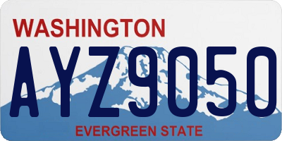 WA license plate AYZ9050