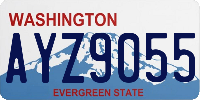 WA license plate AYZ9055