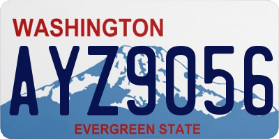 WA license plate AYZ9056