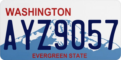 WA license plate AYZ9057