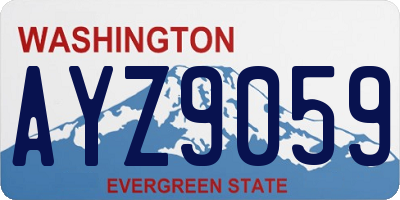 WA license plate AYZ9059