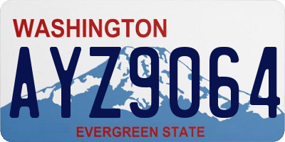 WA license plate AYZ9064