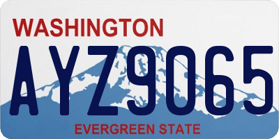 WA license plate AYZ9065