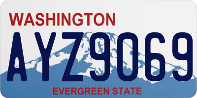 WA license plate AYZ9069