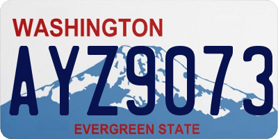 WA license plate AYZ9073