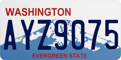 WA license plate AYZ9075