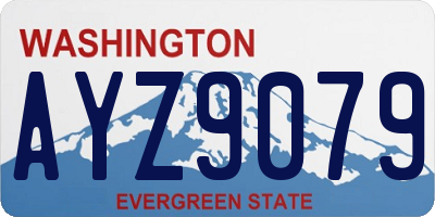 WA license plate AYZ9079