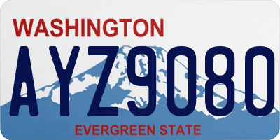 WA license plate AYZ9080