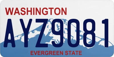 WA license plate AYZ9081