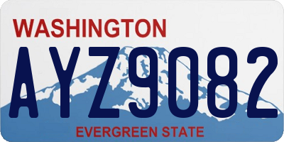 WA license plate AYZ9082