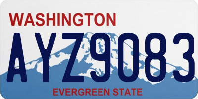 WA license plate AYZ9083