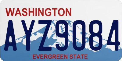 WA license plate AYZ9084