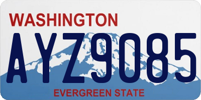 WA license plate AYZ9085