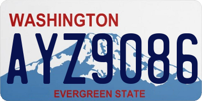 WA license plate AYZ9086