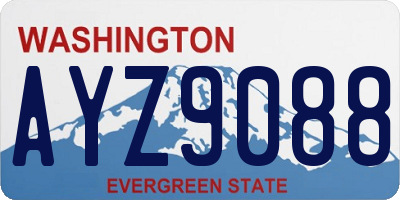 WA license plate AYZ9088