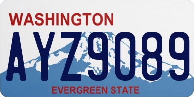 WA license plate AYZ9089