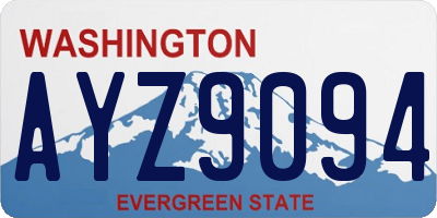 WA license plate AYZ9094