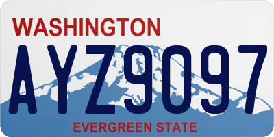 WA license plate AYZ9097