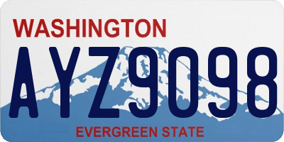 WA license plate AYZ9098