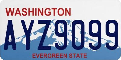 WA license plate AYZ9099