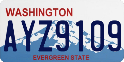 WA license plate AYZ9109