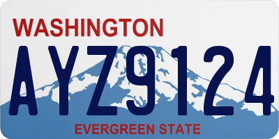 WA license plate AYZ9124