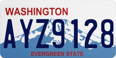 WA license plate AYZ9128