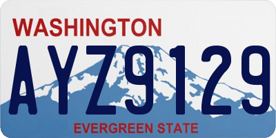 WA license plate AYZ9129