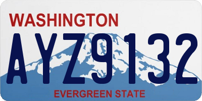 WA license plate AYZ9132