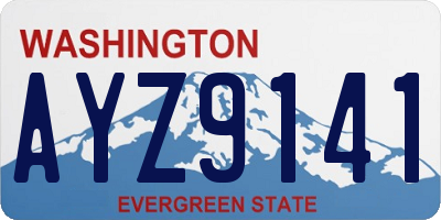 WA license plate AYZ9141